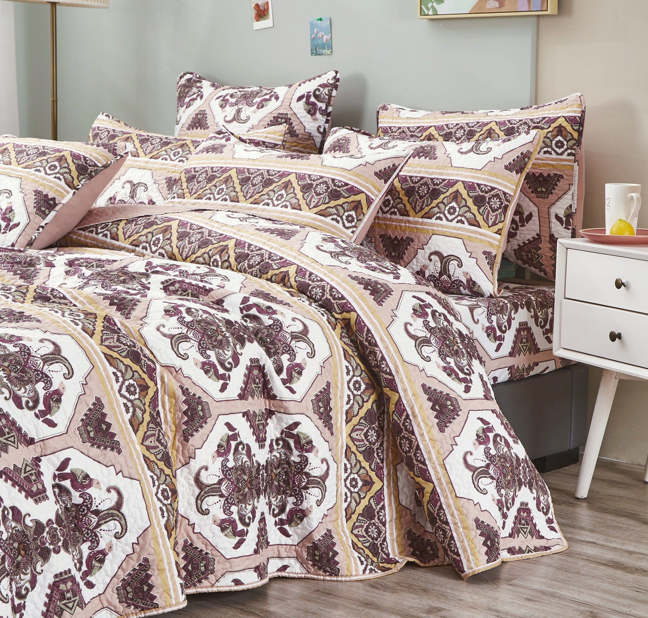 Majestic Oriental Kilim Bedspread Set – Royal Persian Design