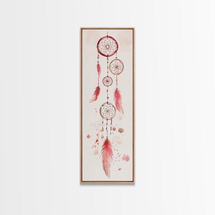 Dreamcatcher Illustration Canvas Print – Cottagecore Boho Wall Art