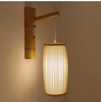 Southeast Asia Bamboo Plait Staircase Hanging Lamp
