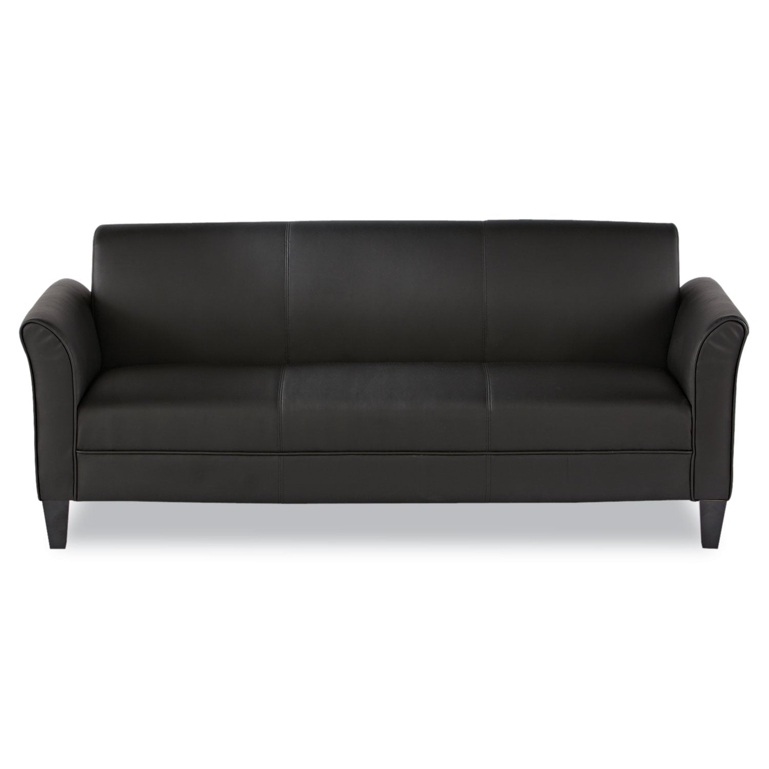 Reception Lounge 3-Cushion Sofa – Black, 77"W x 31.5"D x 32"H