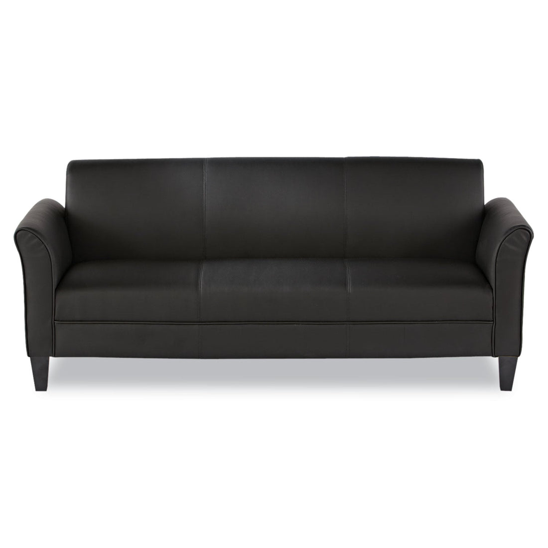 Reception Lounge 3-Cushion Sofa – Black, 77"W x 31.5"D x 32"H