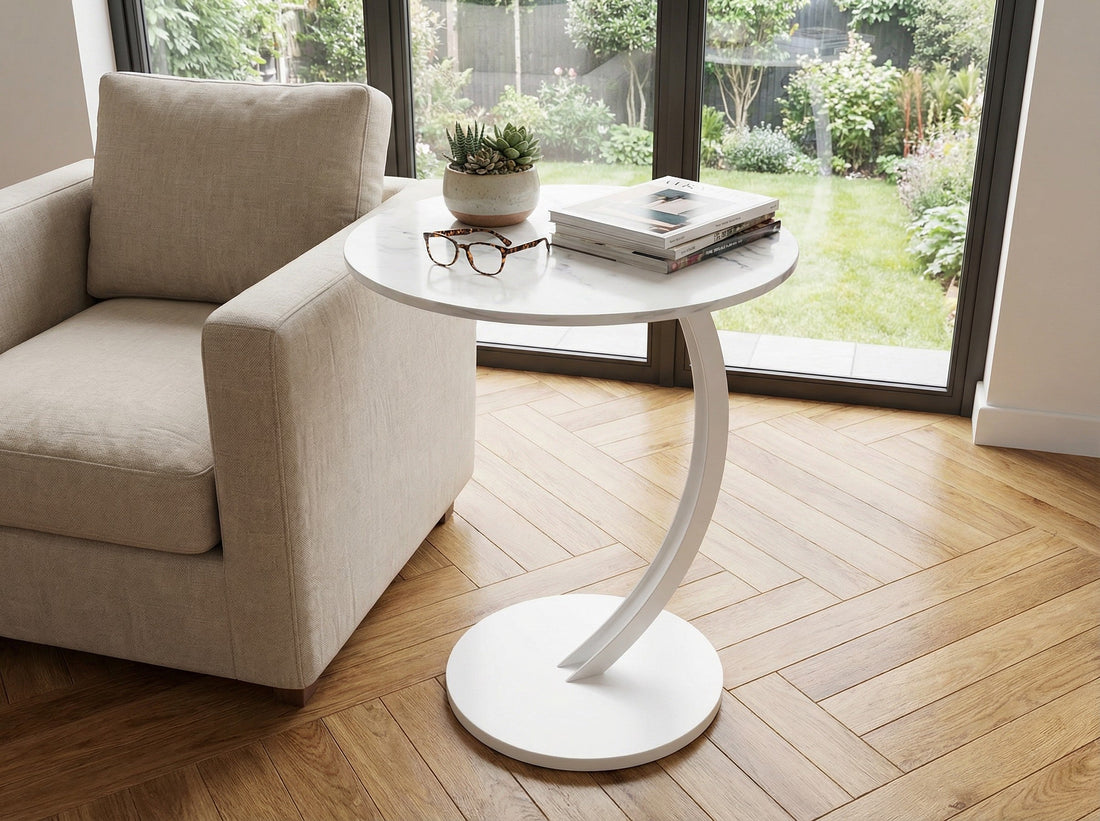 Modern Side Table – Round, C-Shape & Petal Designs