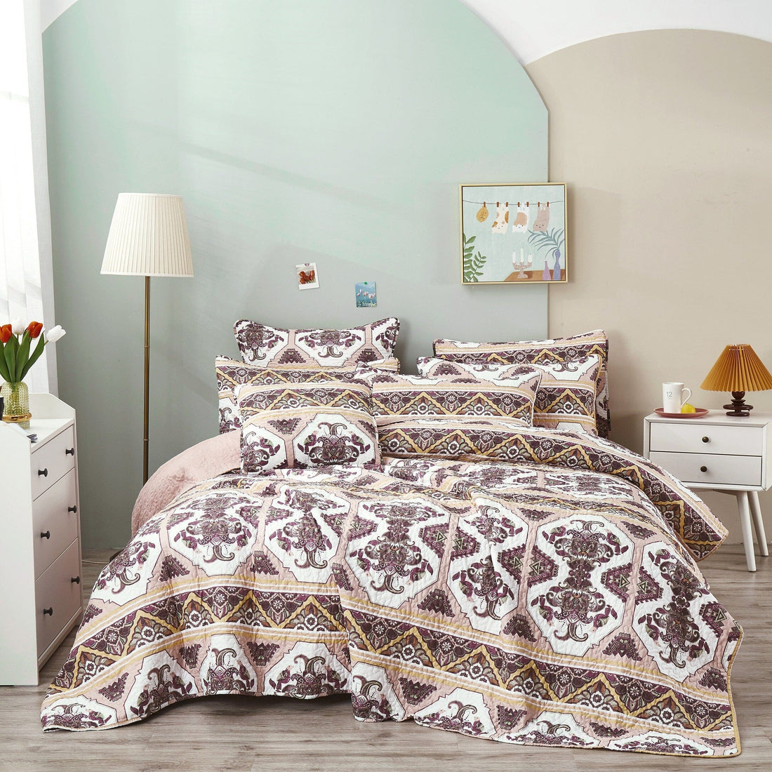 Majestic Oriental Kilim Bedspread Set – Royal Persian Design