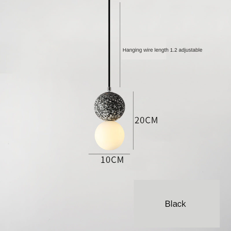 Nordic Cement Terrazzo Small Chandelier – Modern Restaurant & Bar Lamp