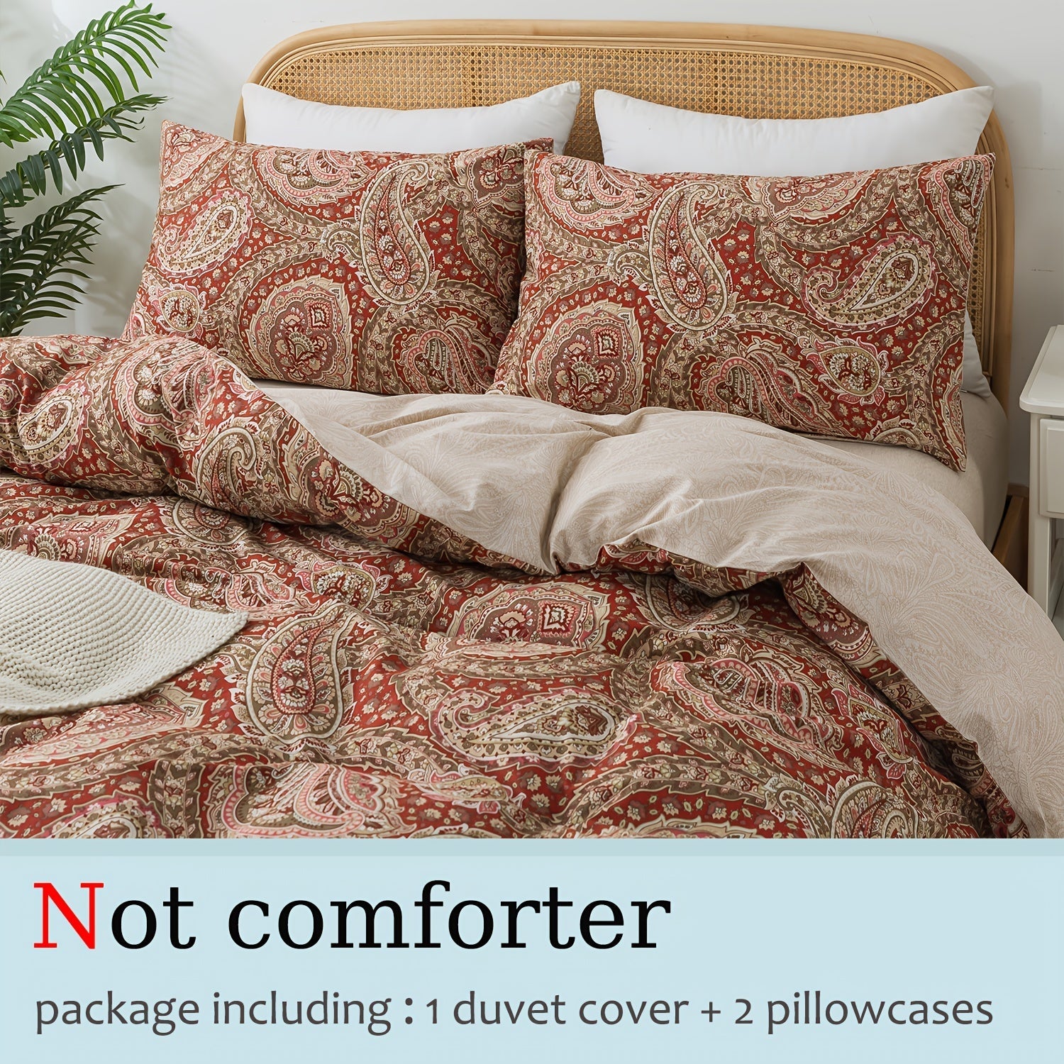 Percale Cotton Floral Botanical Duvet Cover Set – 3 Piece