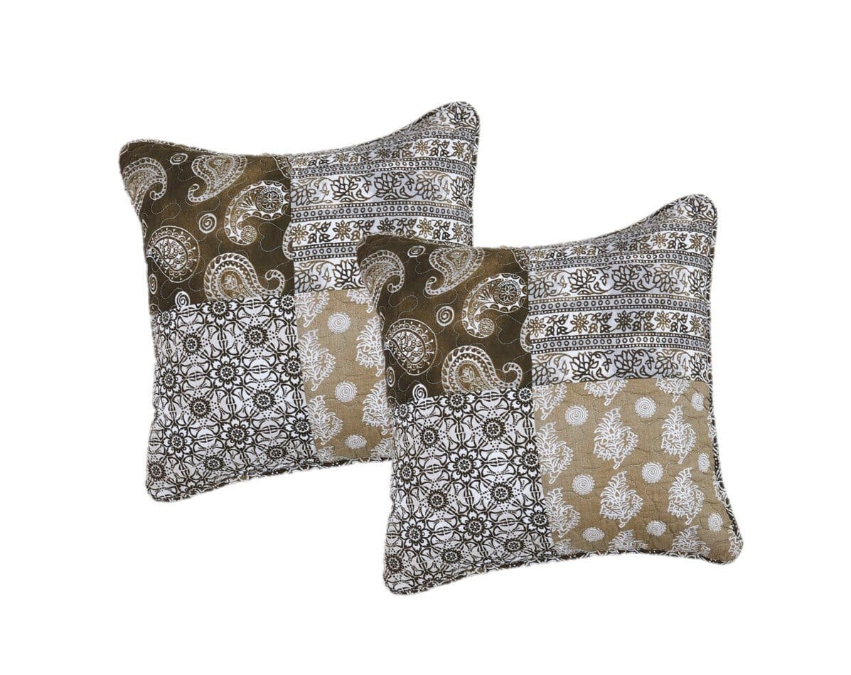 Bohemian Paisley Olive Brown Bed-in-a-Bag Set (JHW885)