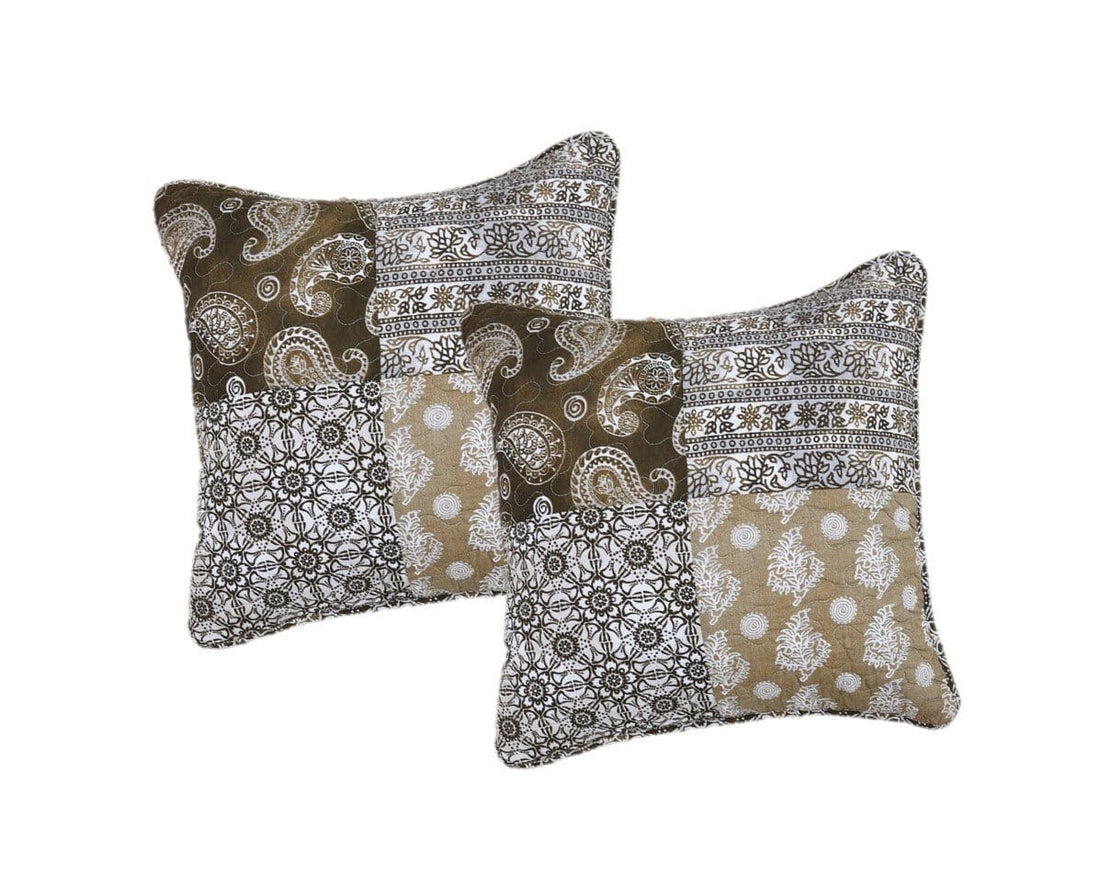 Bohemian Paisley Olive Brown Bed-in-a-Bag Set (JHW885)