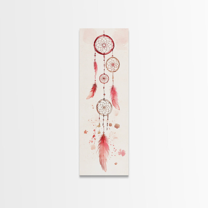 Dreamcatcher Illustration Canvas Print – Cottagecore Boho Wall Art