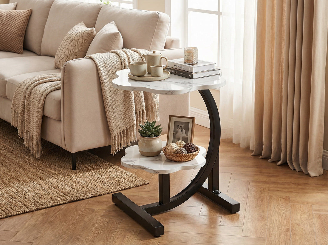 Modern Side Table – Round, C-Shape & Petal Designs