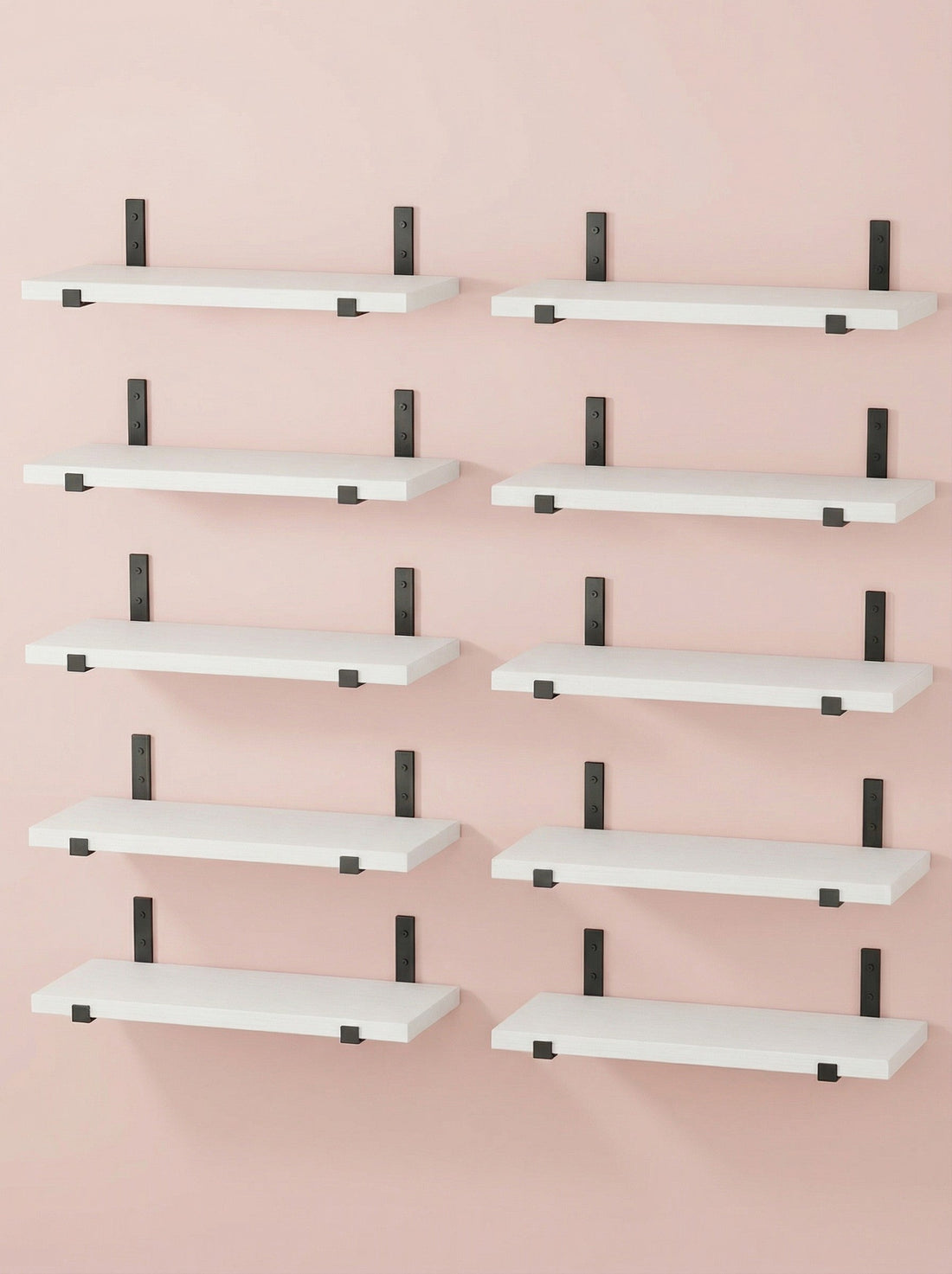 Wood Wall Shelves 15.8” with Metal Brackets