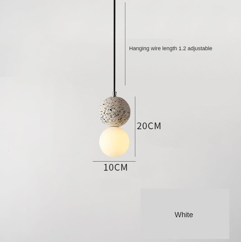Nordic Cement Terrazzo Small Chandelier – Modern Restaurant & Bar Lamp