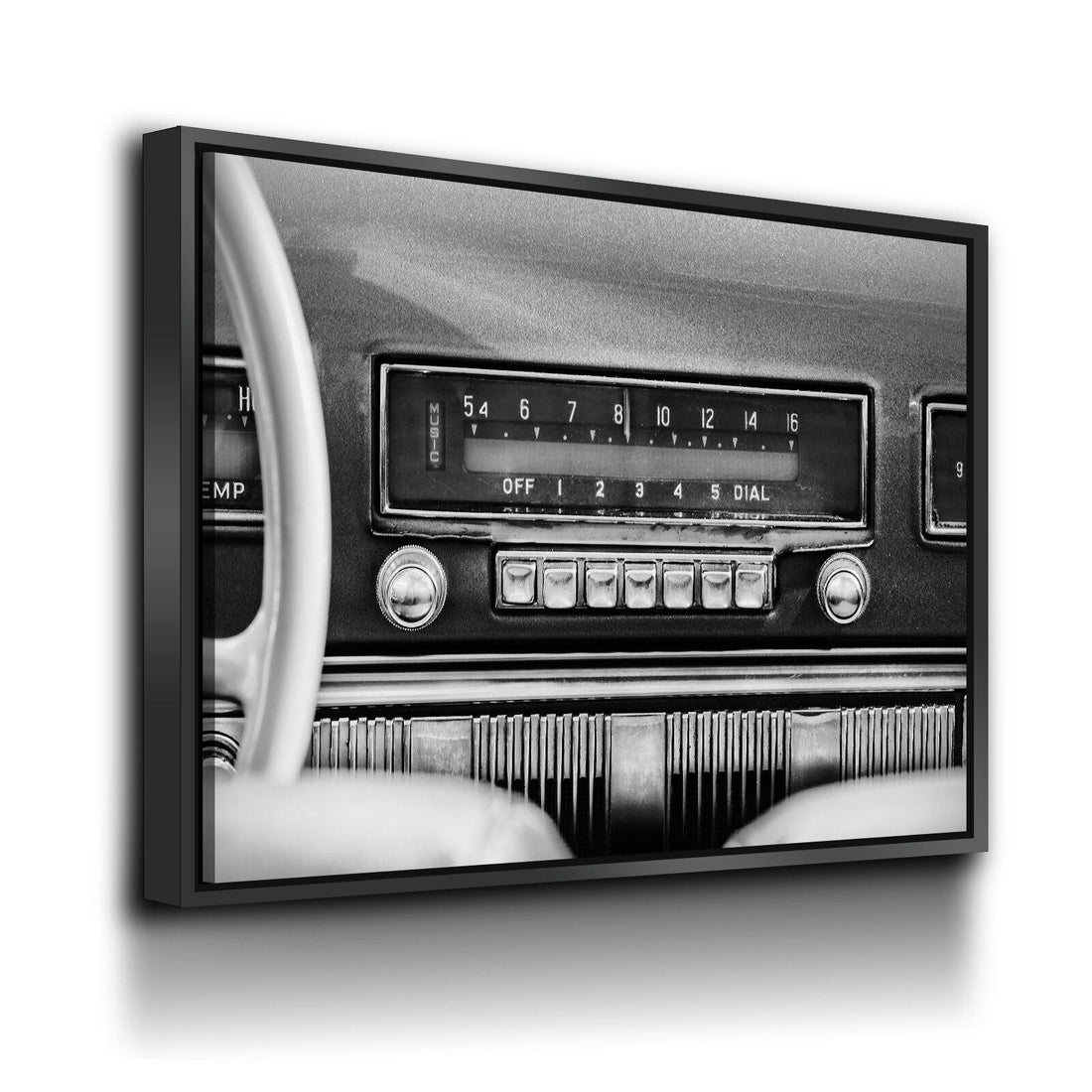 Retro Car Radio Canvas Wall Art