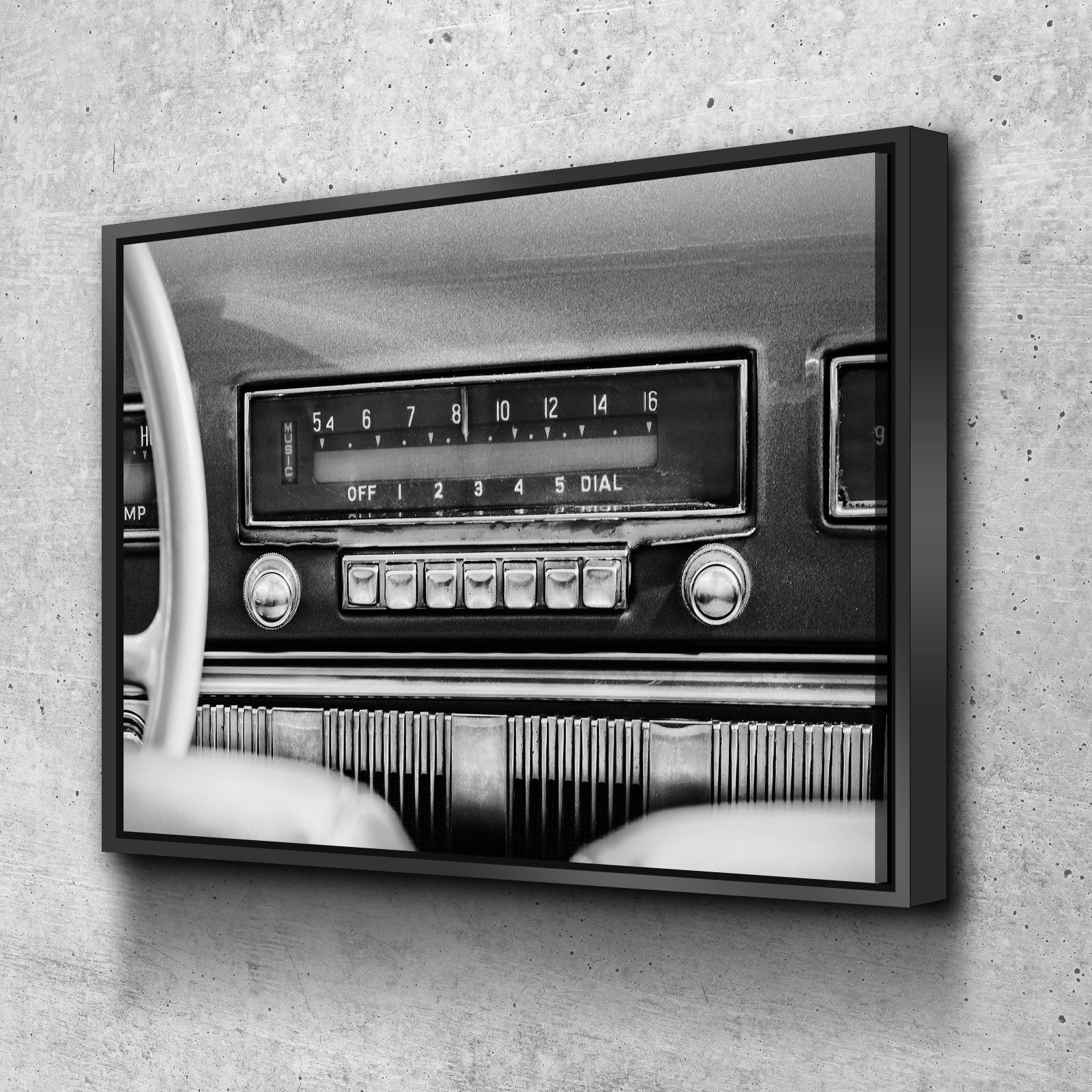 Retro Car Radio Canvas Wall Art
