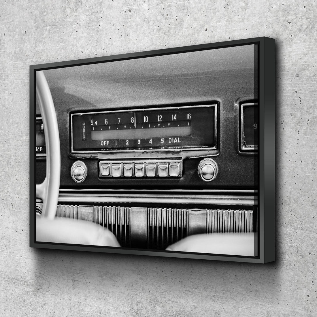 Retro Car Radio Canvas Wall Art