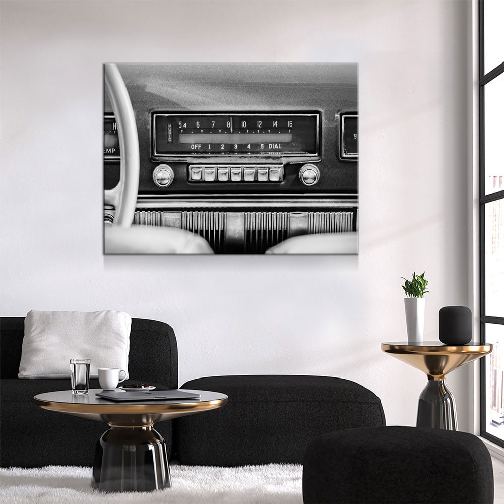 Retro Car Radio Canvas Wall Art