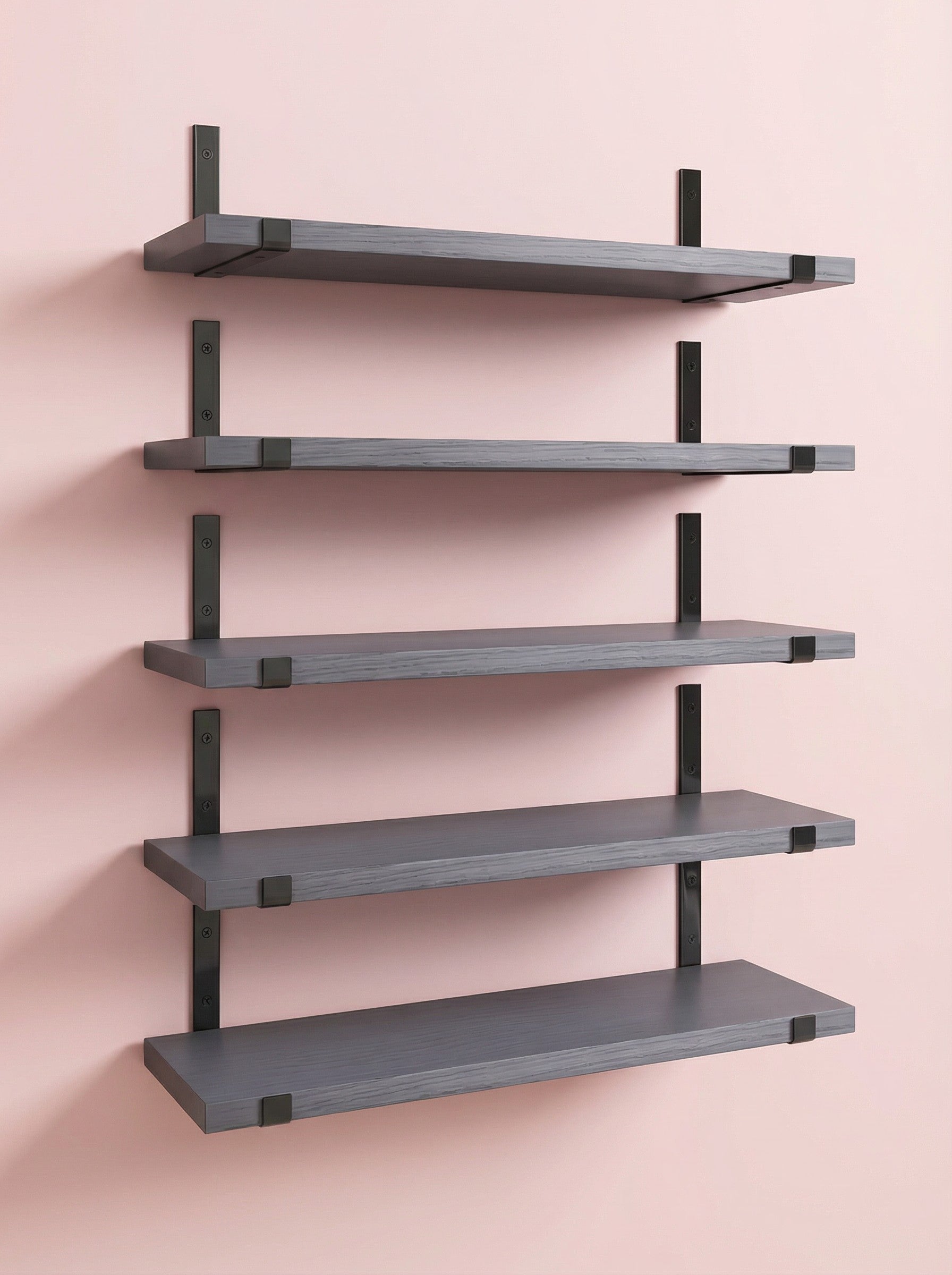 Wood Wall Shelves 15.8” with Metal Brackets