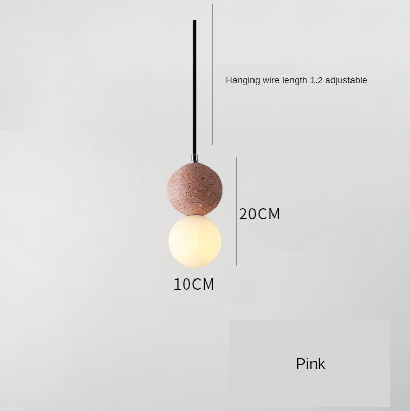 Nordic Cement Terrazzo Small Chandelier – Modern Restaurant & Bar Lamp