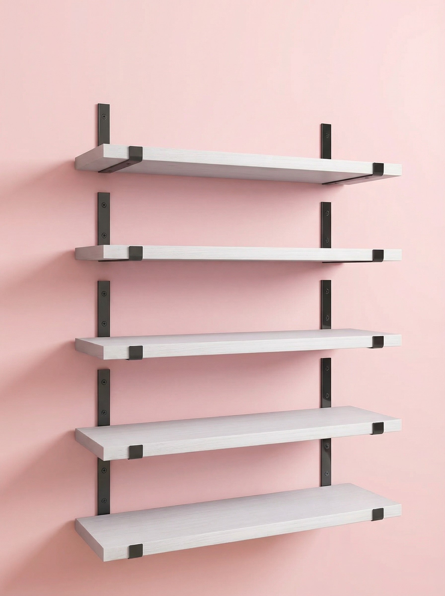 Wood Wall Shelves 15.8” with Metal Brackets