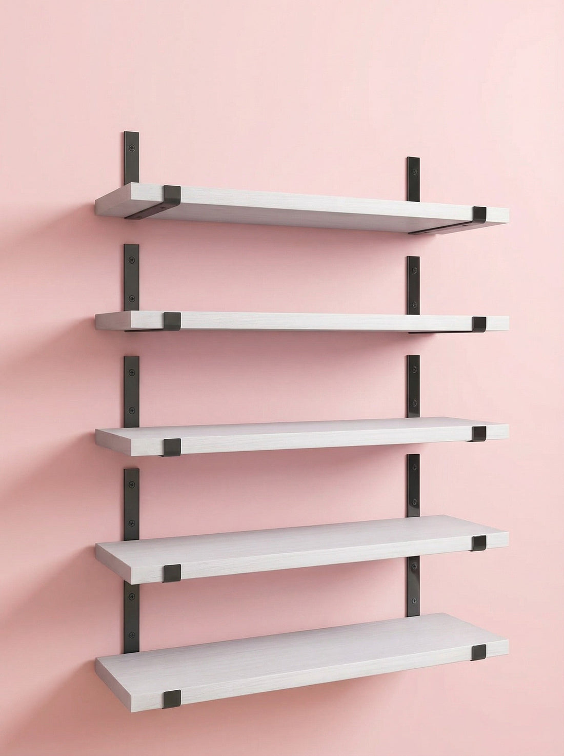 Wood Wall Shelves 15.8” with Metal Brackets