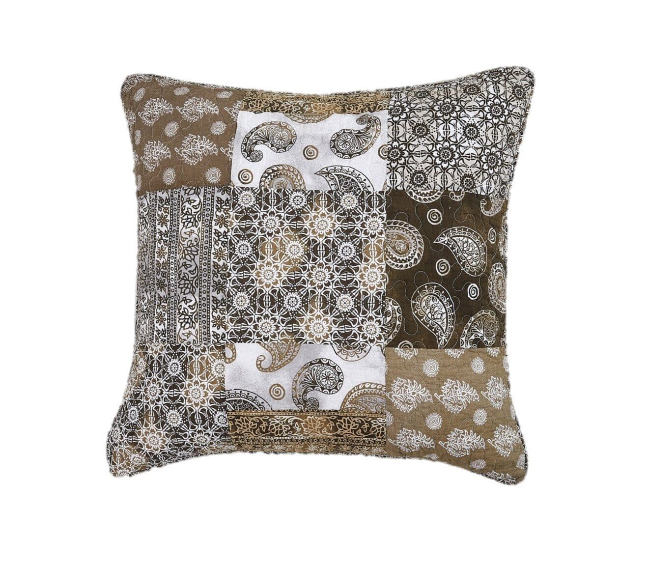Bohemian Paisley Olive Brown Bed-in-a-Bag Set (JHW885)