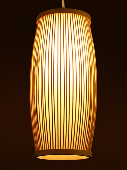 Southeast Asia Bamboo Plait Staircase Hanging Lamp
