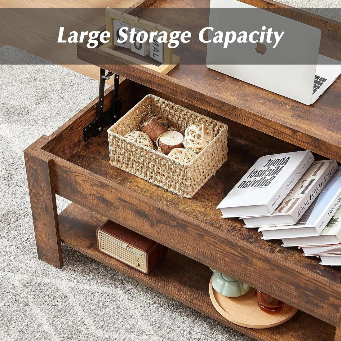 Modern Lift Top Coffee Table with Storage