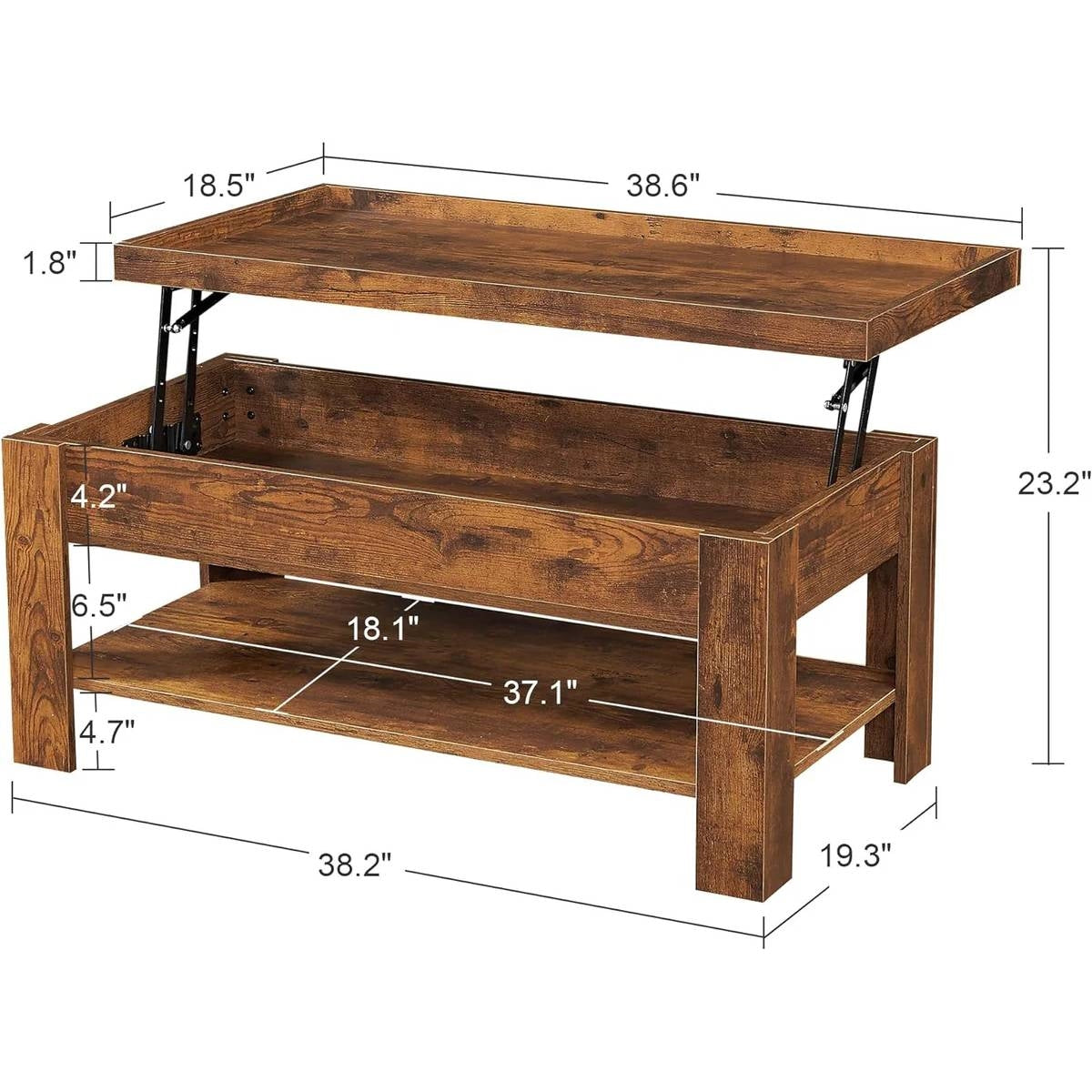 Modern Lift Top Coffee Table with Storage