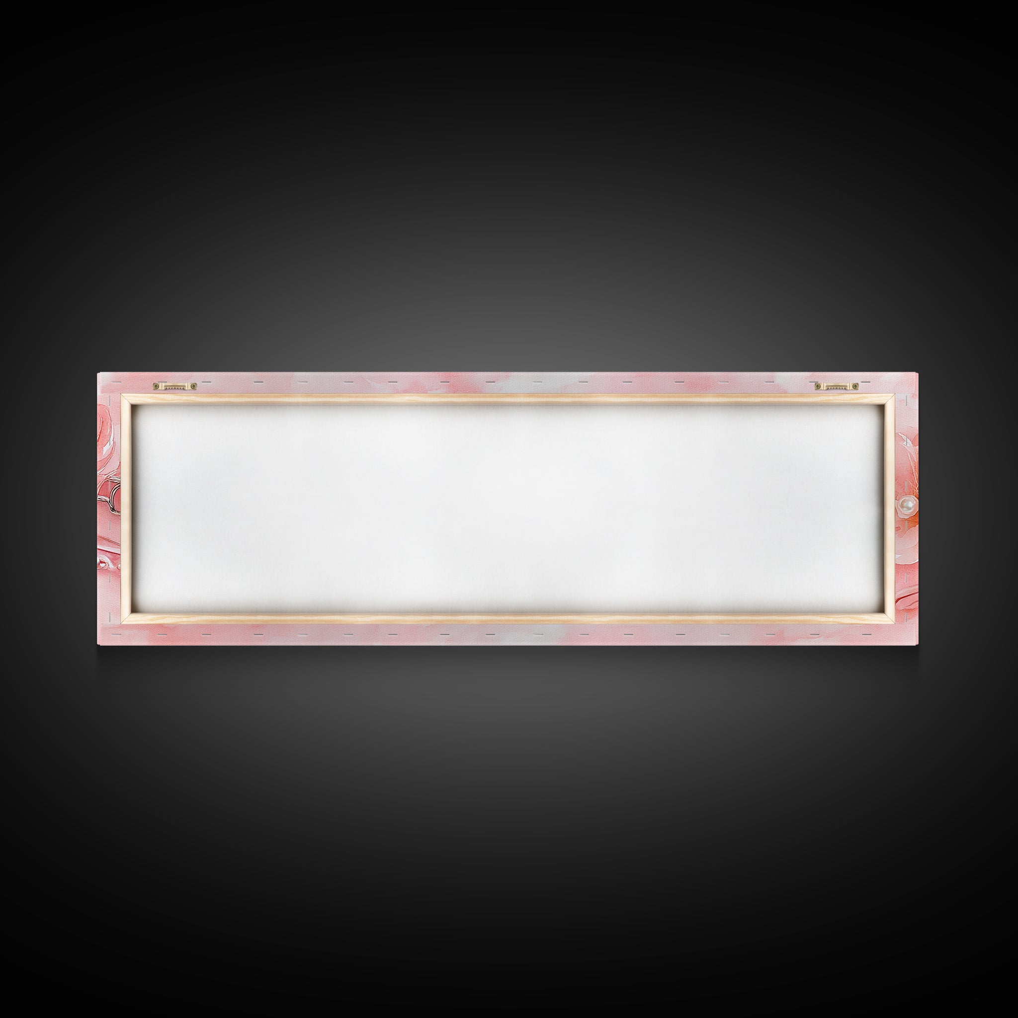 Cherry Blossom Canvas Print with Pearl Accents – Romantic Pink Wall Art