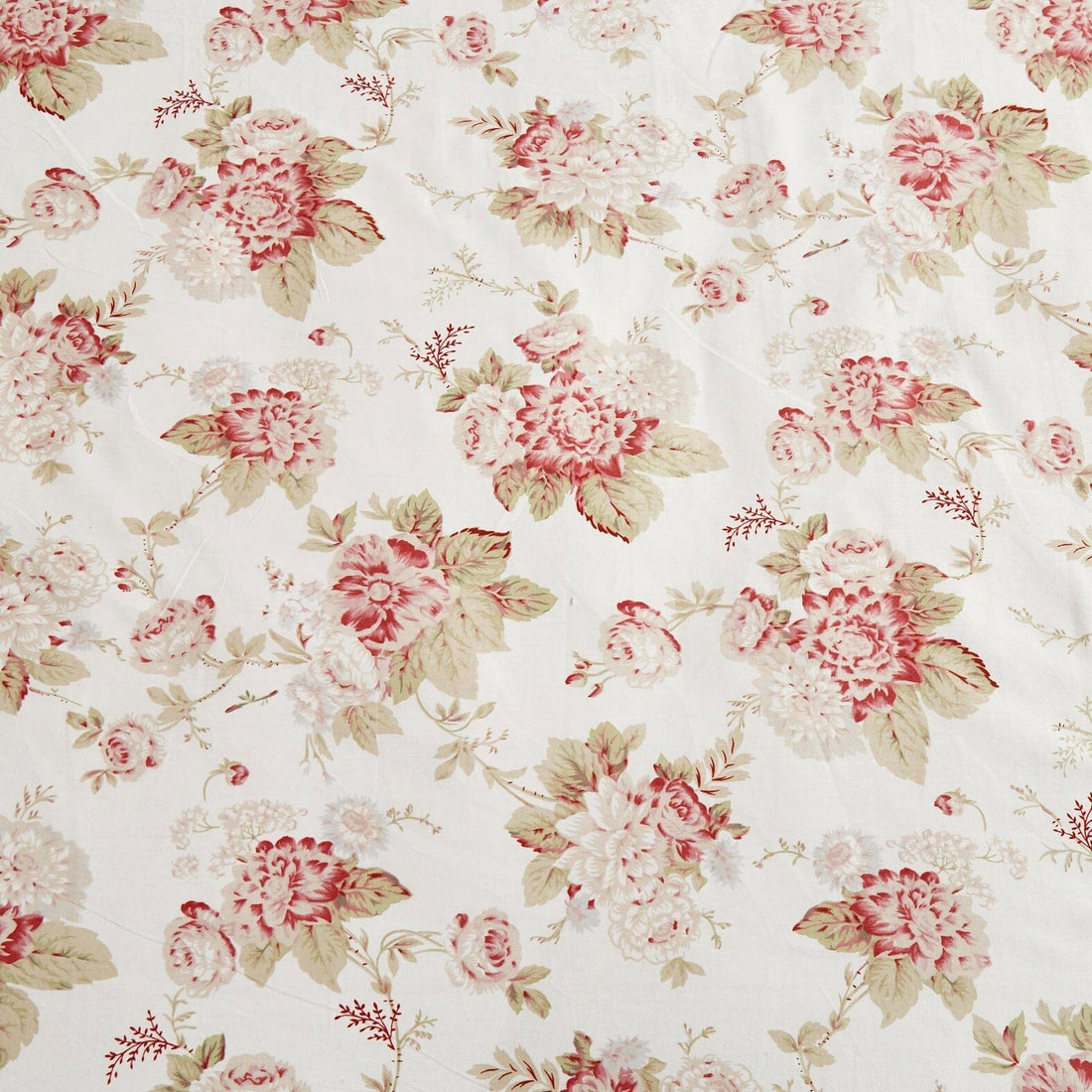 Hint of Mint Cottage Floral Cotton Fitted Sheet Set (3036)