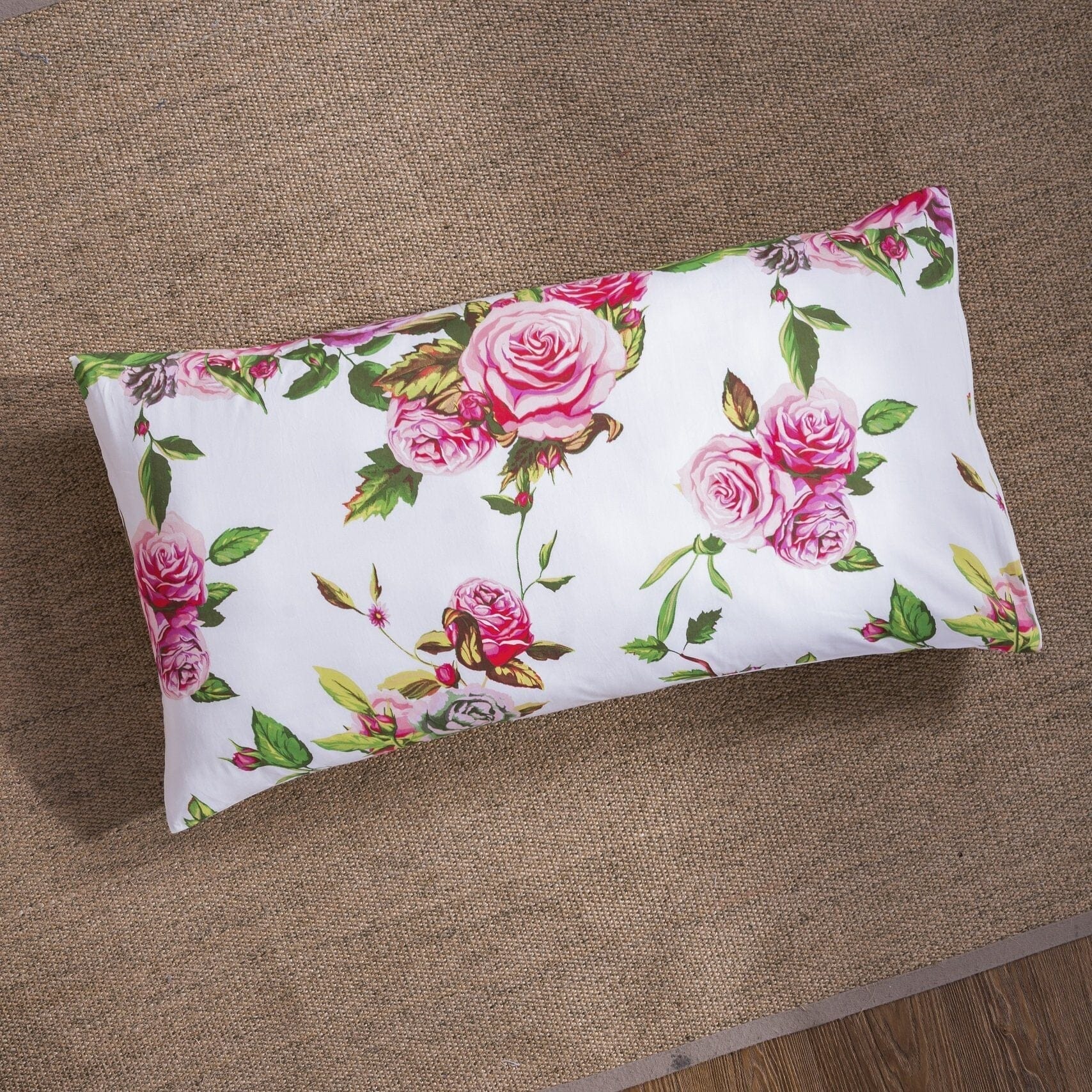 Romantic Roses Lovely Spring Pink Floral Garden Bed Sheet Set