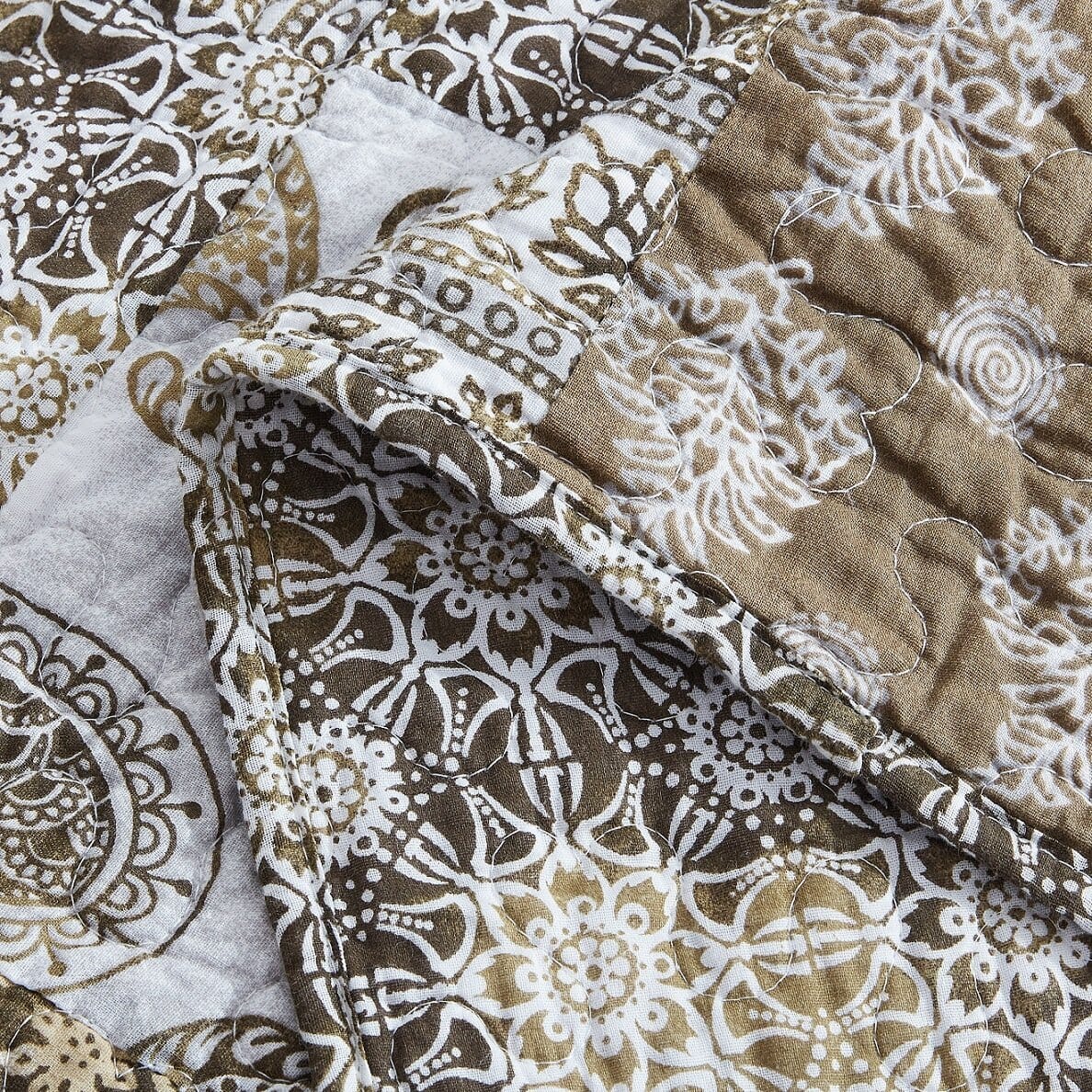 Bohemian Paisley Olive Brown Bed-in-a-Bag Set (JHW885)