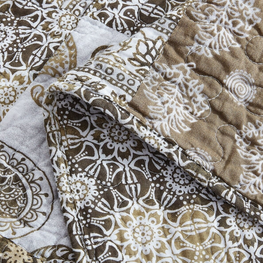 Bohemian Paisley Olive Brown Bed-in-a-Bag Set (JHW885)