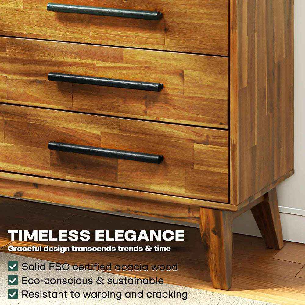 Acacia Legacy Solid Wood Dresser – Timeless Elegance