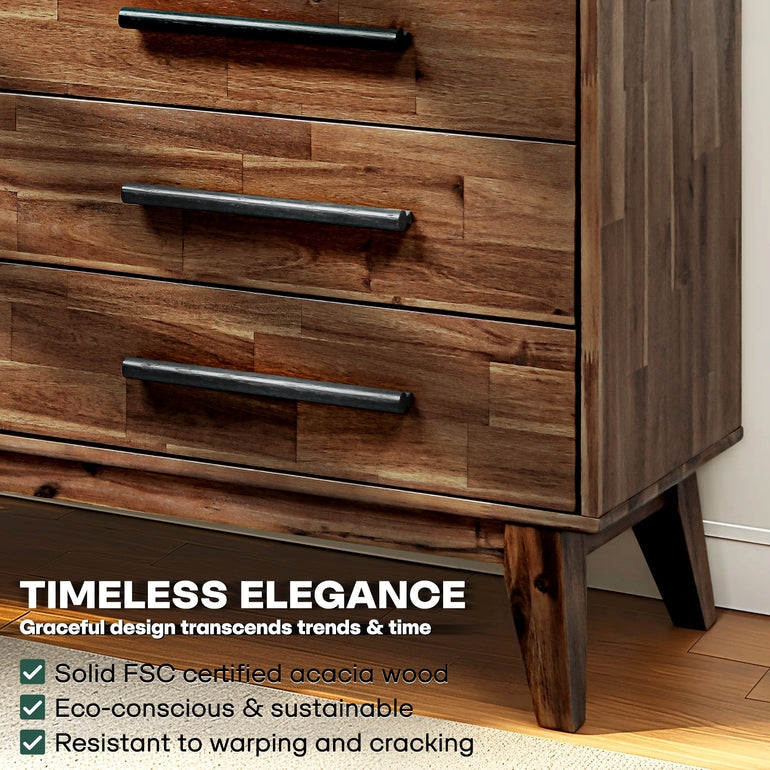 Acacia Legacy Solid Wood Dresser – Timeless Elegance