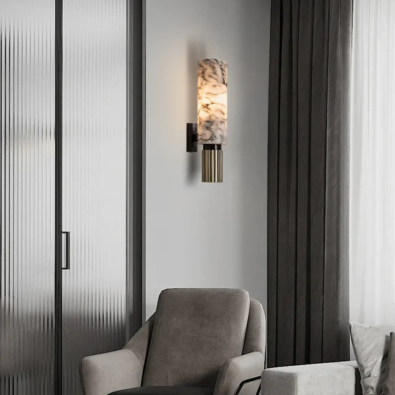 Modern Luxury Marble Wall Lamp – Elegant LED Home Lighting