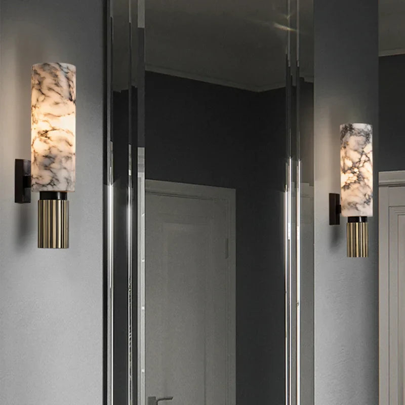 Modern Luxury Marble Wall Lamp – Elegant LED Home Lighting