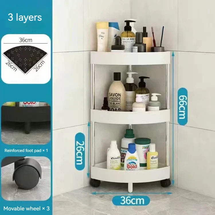 DecorBites™ 5-Tier Rolling Cart Storage Rack for Kitchen & Bathroom Organizing