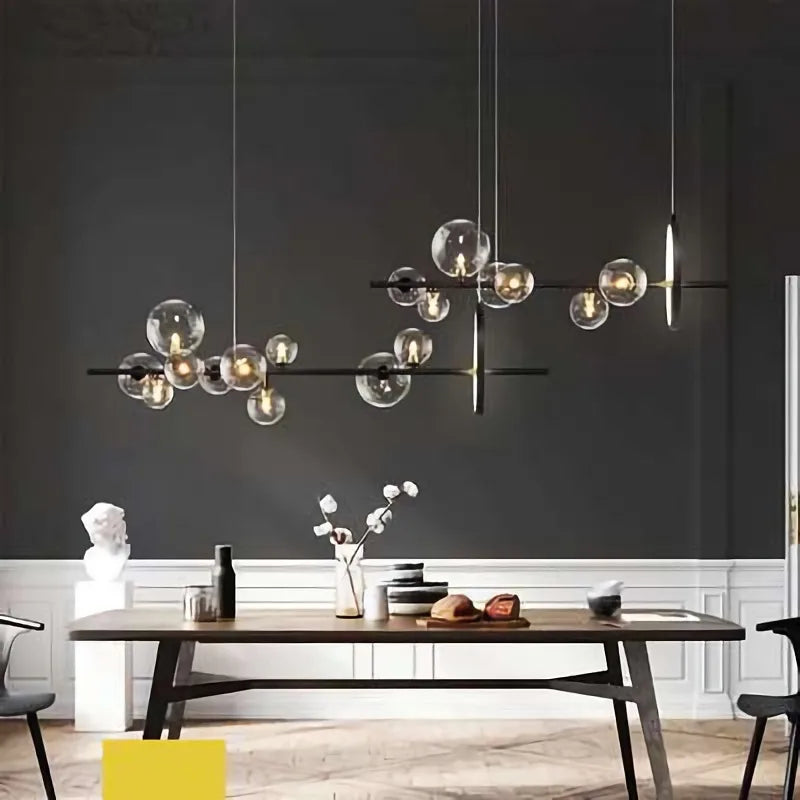 LED Glass Ball Pendant Lamp – Contemporary Elegant Home Lighting