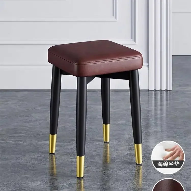 DecorBites™ Low Square Stool Bench for Dining Kitchen Portable Table Furniture