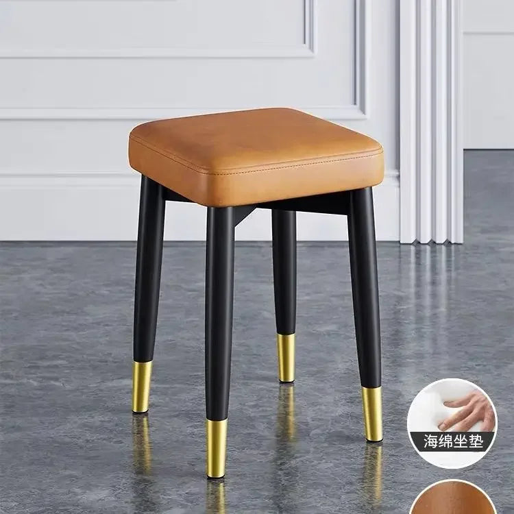 DecorBites™ Low Square Stool Bench for Dining Kitchen Portable Table Furniture