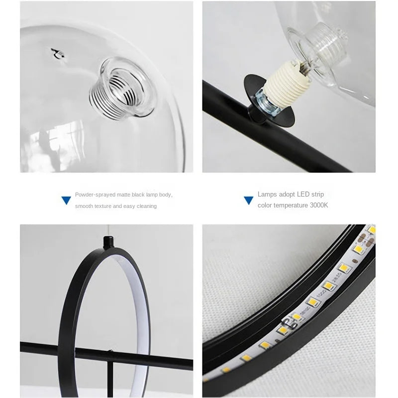 LED Glass Ball Pendant Lamp – Contemporary Elegant Home Lighting