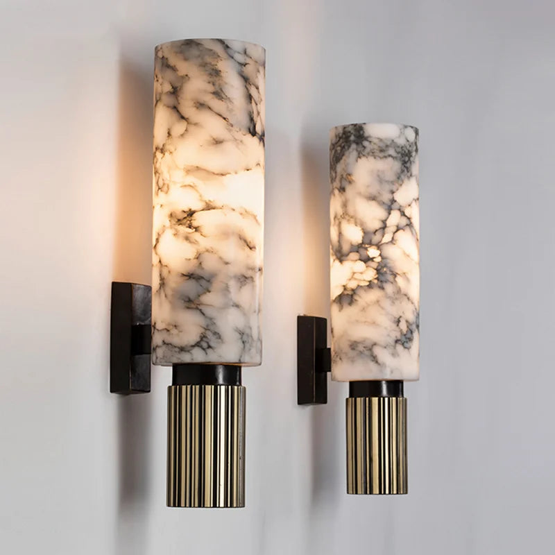 Modern Luxury Marble Wall Lamp – Elegant LED Home Lighting