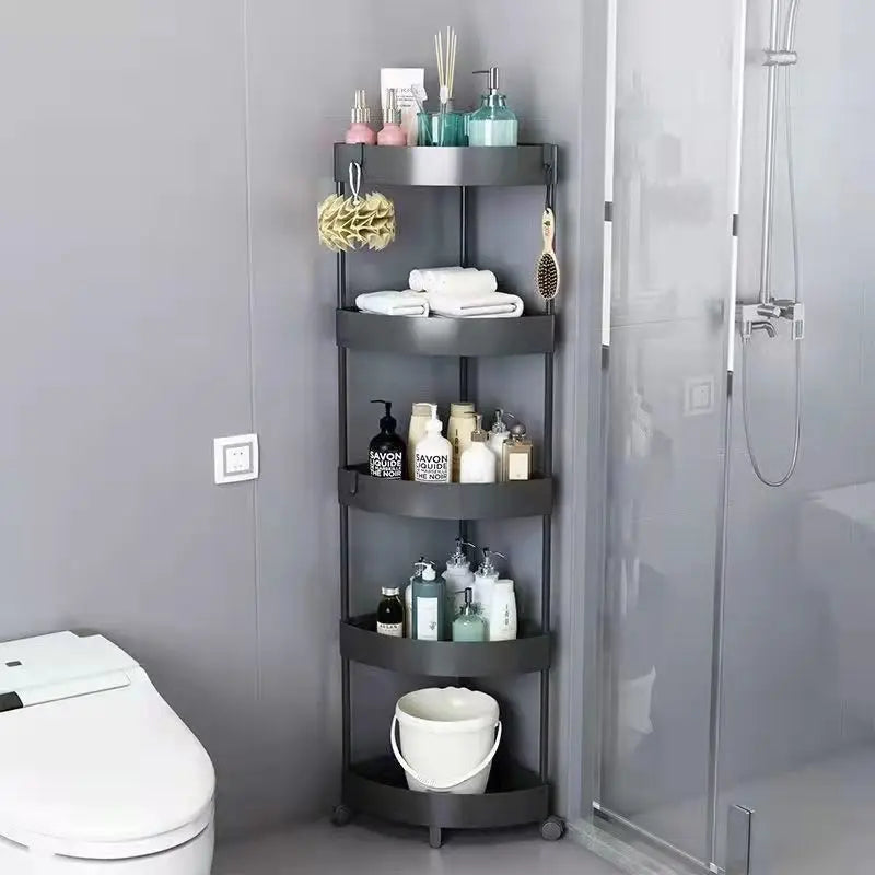 DecorBites™ 5-Tier Rolling Cart Storage Rack for Kitchen & Bathroom Organizing