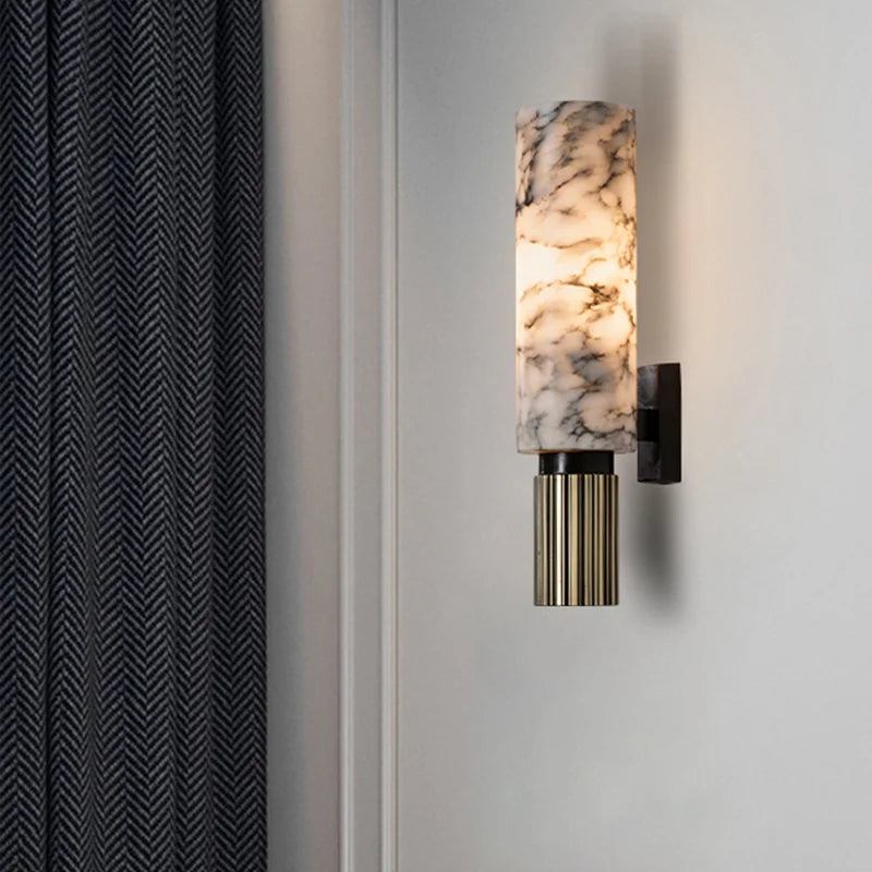 Modern Luxury Marble Wall Lamp – Elegant LED Home Lighting
