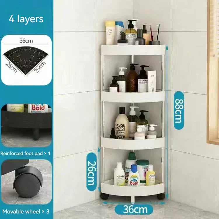 DecorBites™ 5-Tier Rolling Cart Storage Rack for Kitchen & Bathroom Organizing