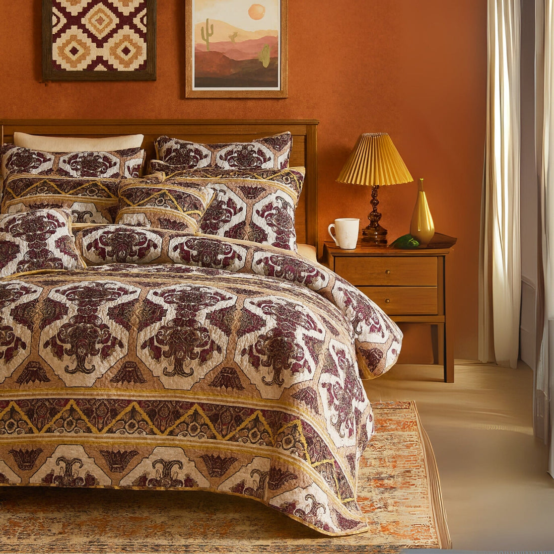 Majestic Oriental Kilim Bedspread Set – Royal Persian Design