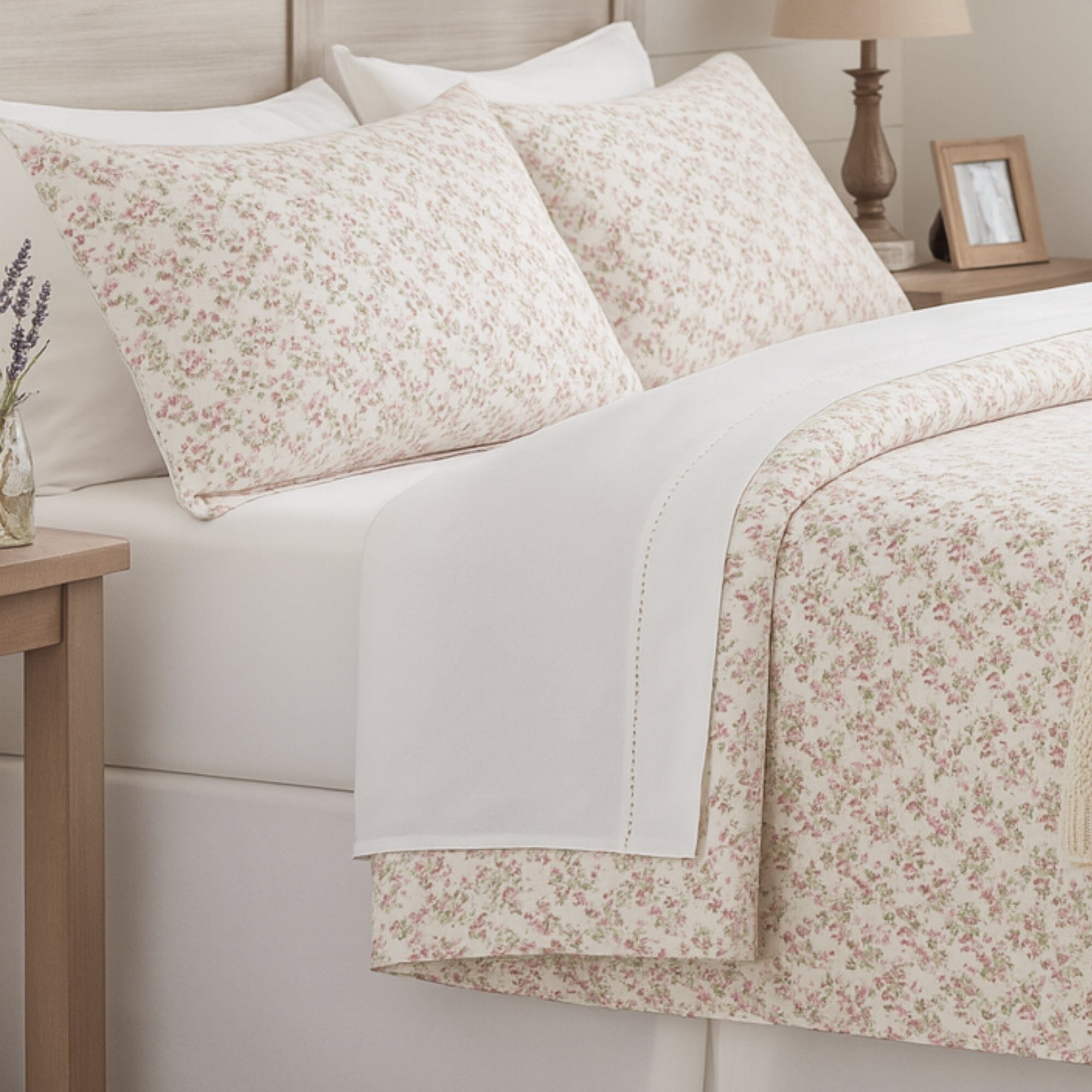 Romantic Coquette 100% Cotton Floral Sheet Set – Deep Pocket