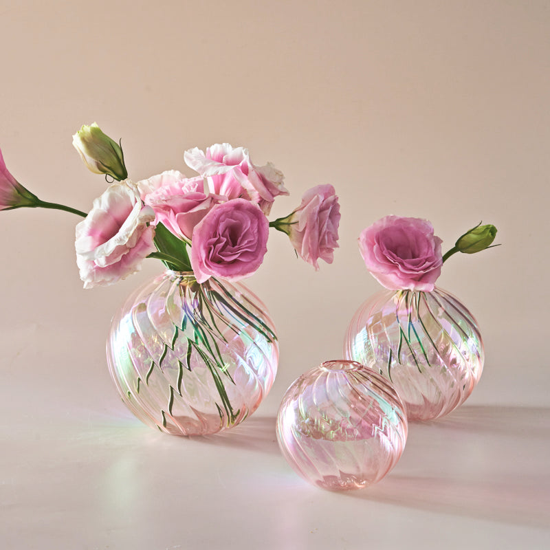 Glass Ball Vase Set – Home Decor