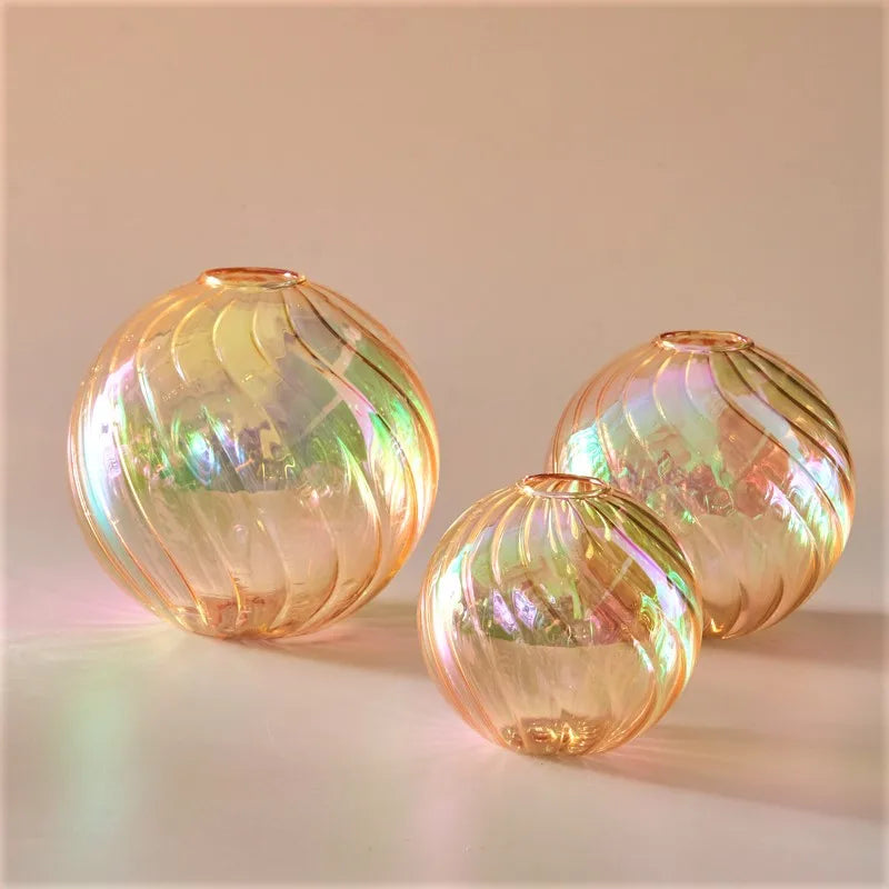 Glass Ball Vase Set – Home Decor