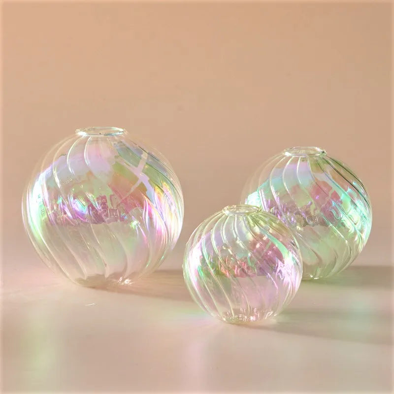 Glass Ball Vase Set – Home Decor